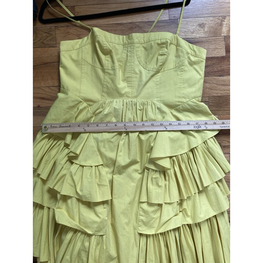 Ulla Johnson Avery Gown in Limonite Tiered Maxi Dress Gown Womens 10 Resort Vaca - Picture 16 of 16